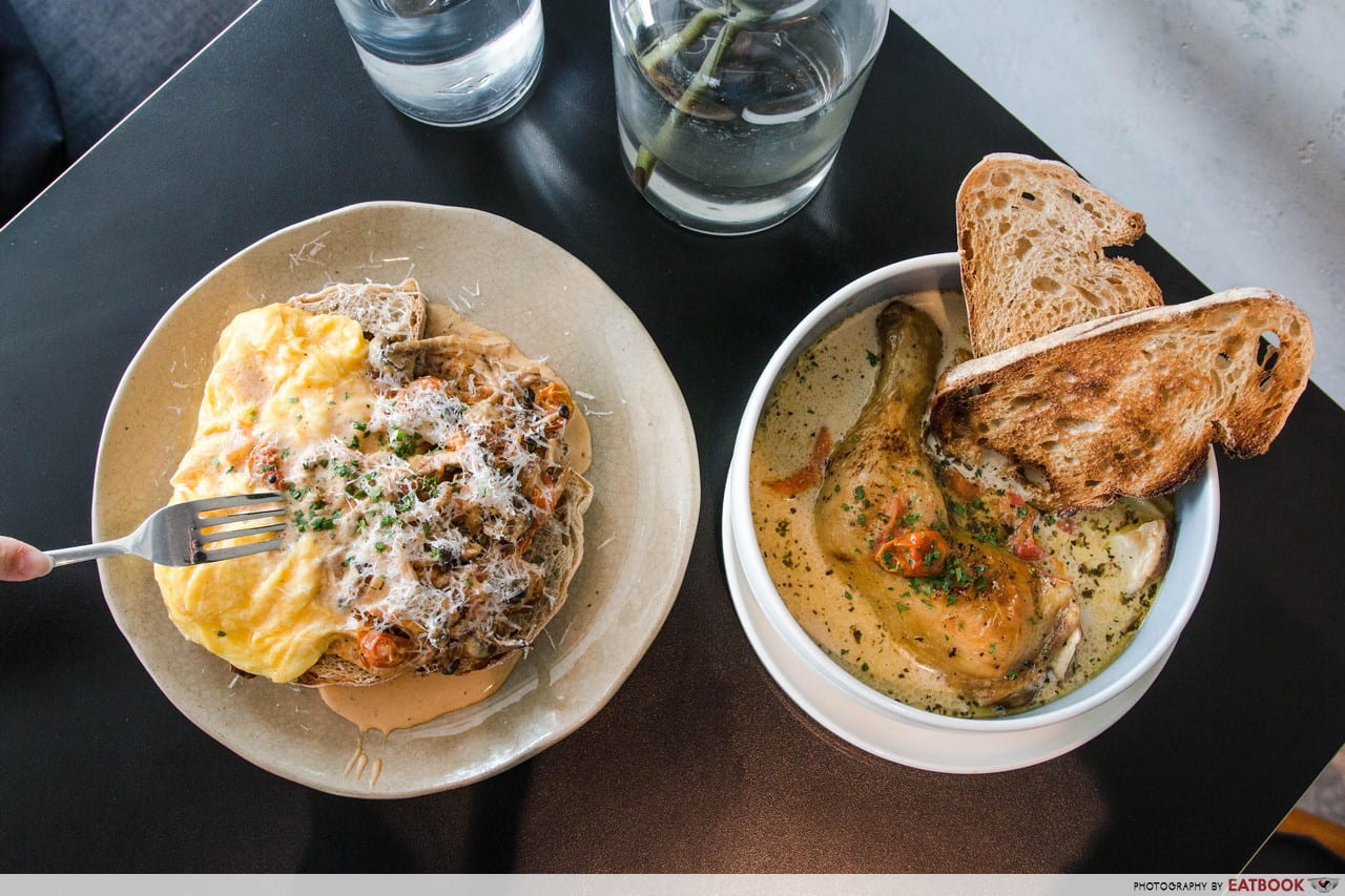 Minimalist Cafes - Columbus Coffee Co. Creamy Mushrooms on Toasted Sourdough