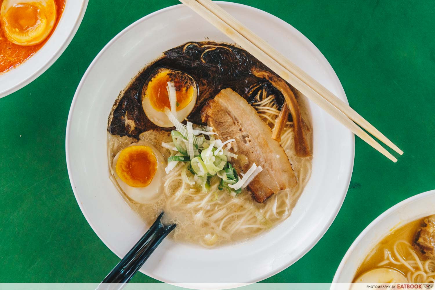 Ramen Taisho - Black Garlic ramen noodles wide