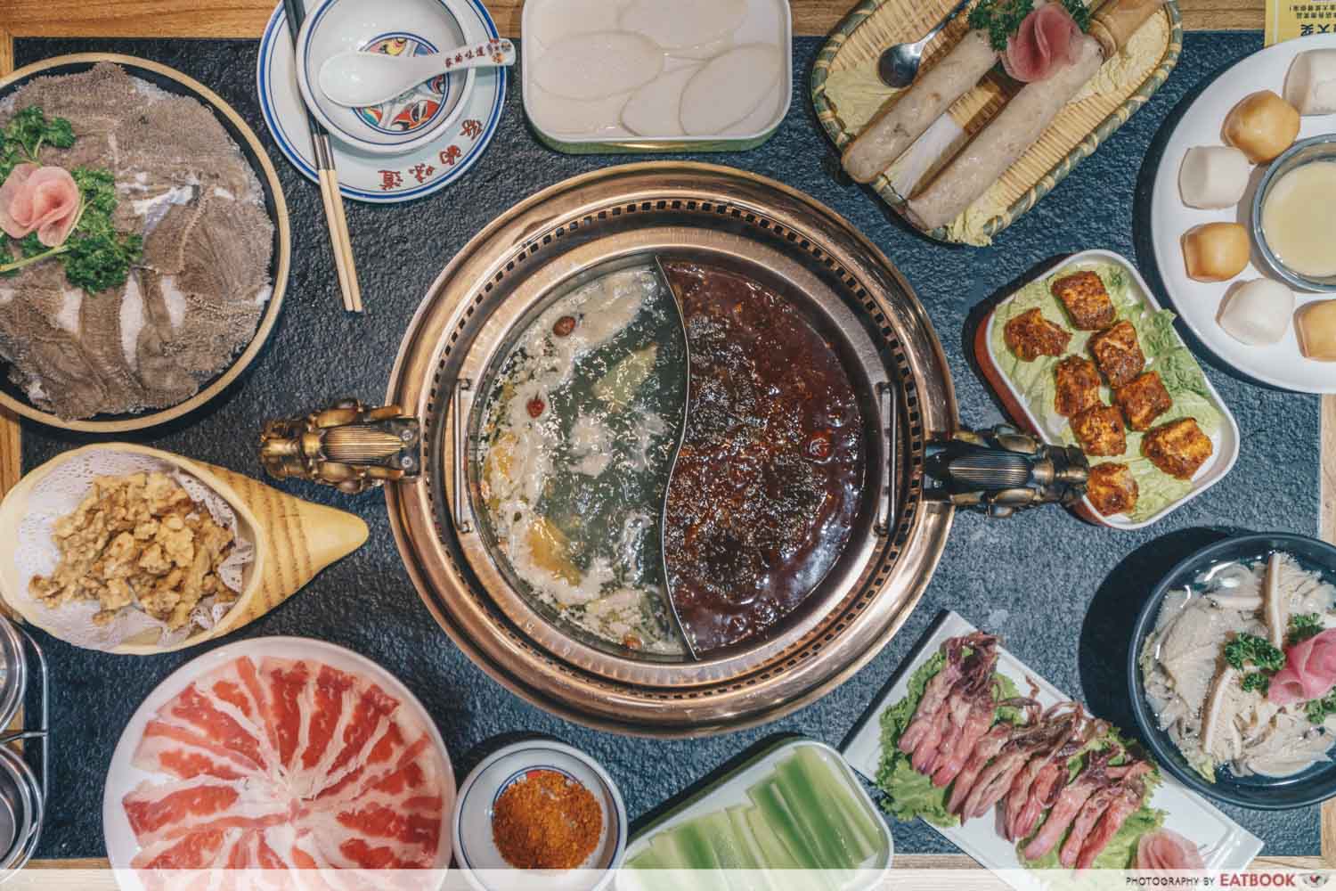 Xiao Mu Deng Traditional Hotpot - Flat lay steamboat