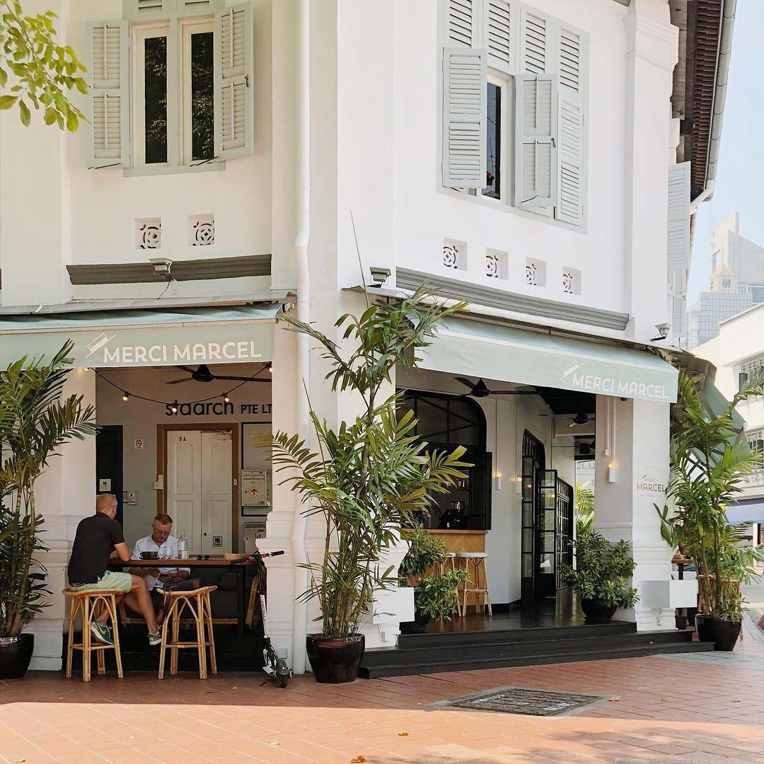 telok ayer cafes merci marcel ambience