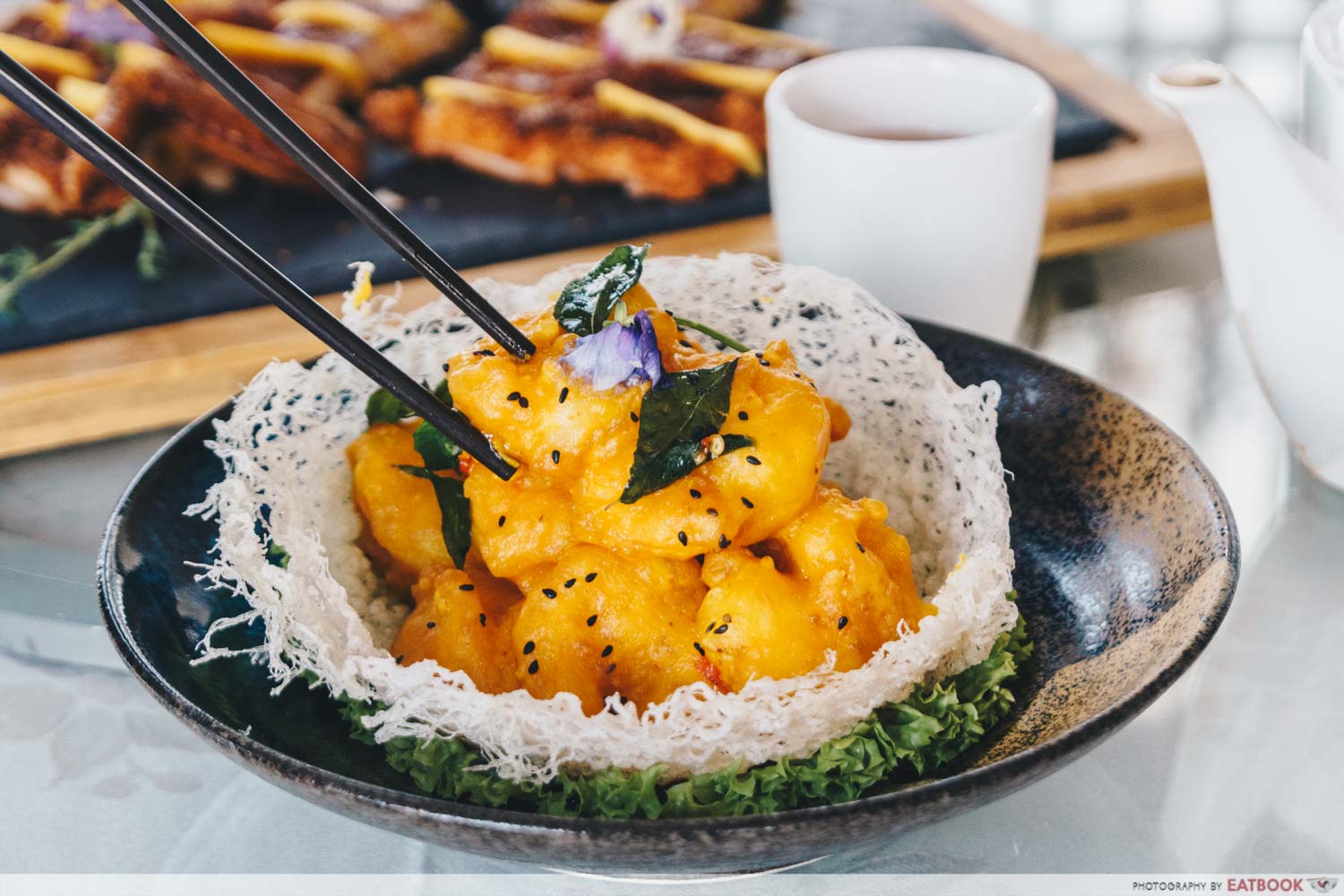 Maybank Michelin Chinese Restaurants Peony Jade deep-fried prawns coated with salted egg yolk
