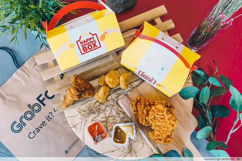 grabfood mcdonalds delivery day happy sharing box