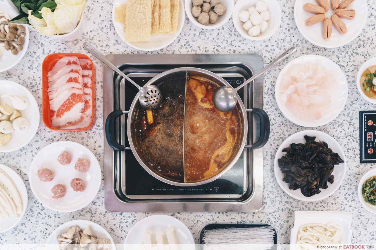 12 New Restaurants June - Shan Pin Steamboat flatlay