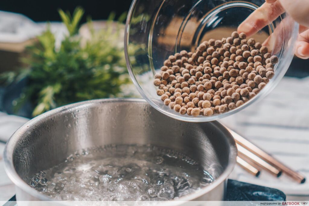 Brown Sugar Fresh Milk Recipe tapioca water