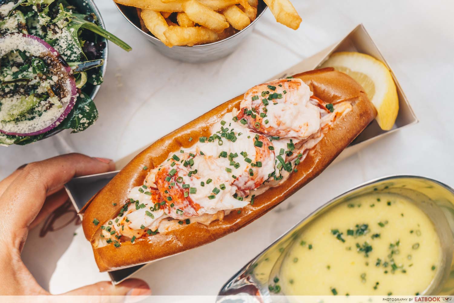 Image result for burger and lobster roll