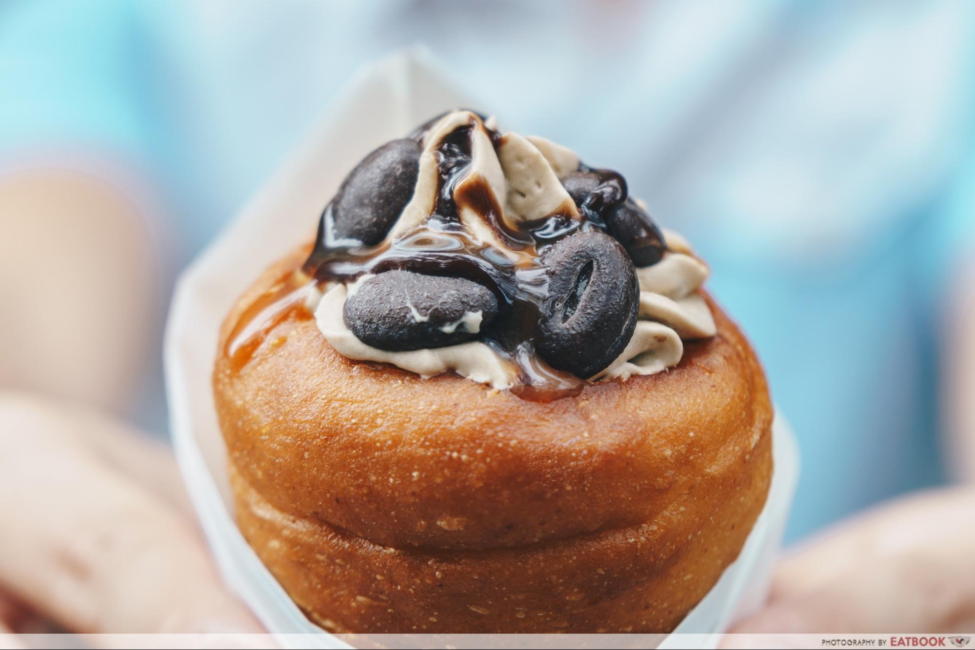 Coney Donut - Mocha Beans Closeup