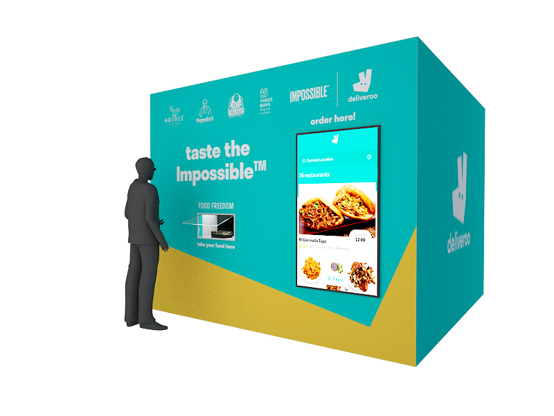 Free Impossible Burger - vending machine deliveroo