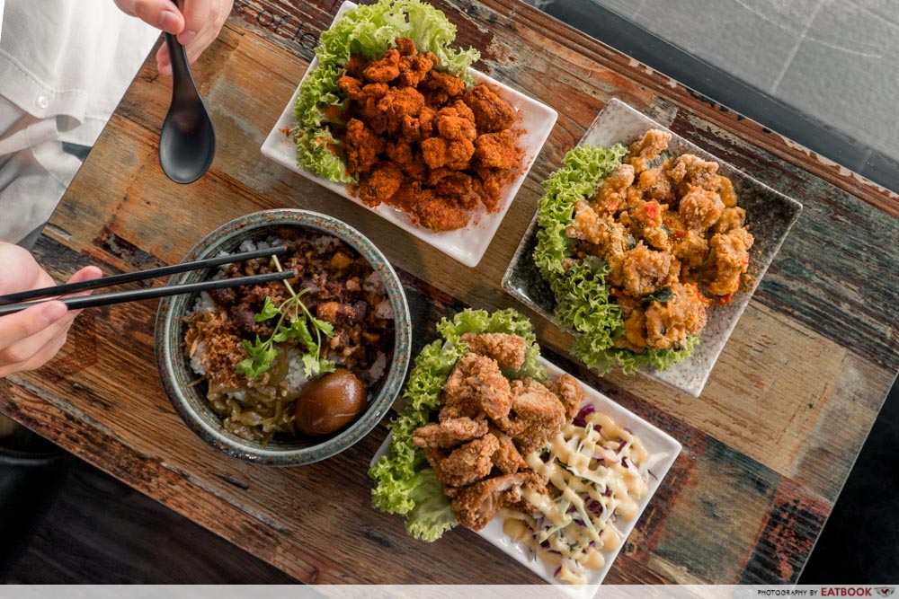 Paradise Gastronomy - flatlay table of food