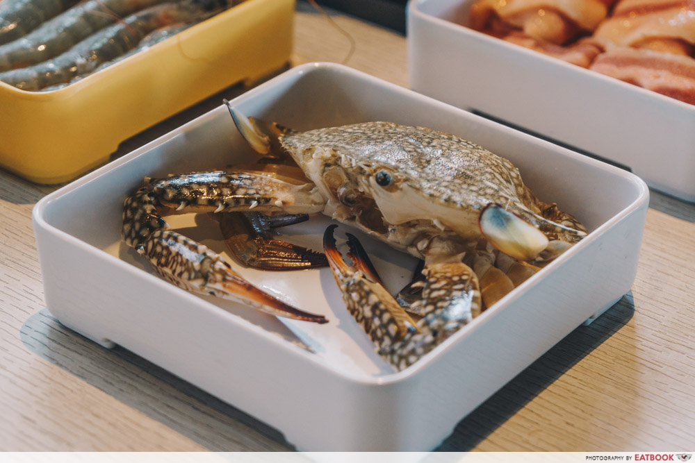 Sedap Mania - flower crab on white plate