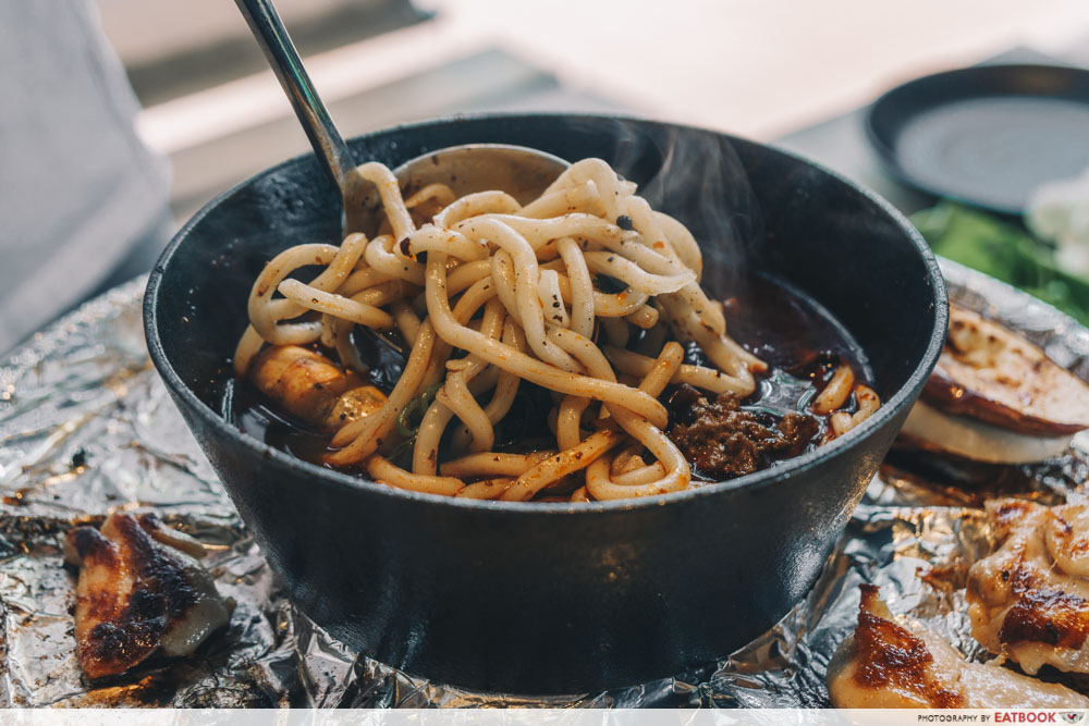 Sedap Mania - udon noodles taken out my ladle