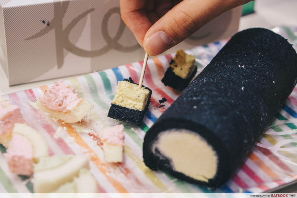 street food festival kele black charcoal msw durian roll cake