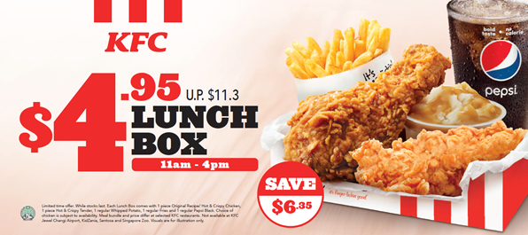 Get KFC'S New Fried Chicken Lunch Box At Only $4.95 - EatBook.sg - New Singapore Restaurant and ...