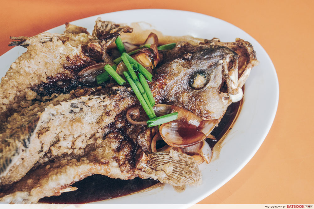 Luck Xiao Chao - deep fried grouper $10