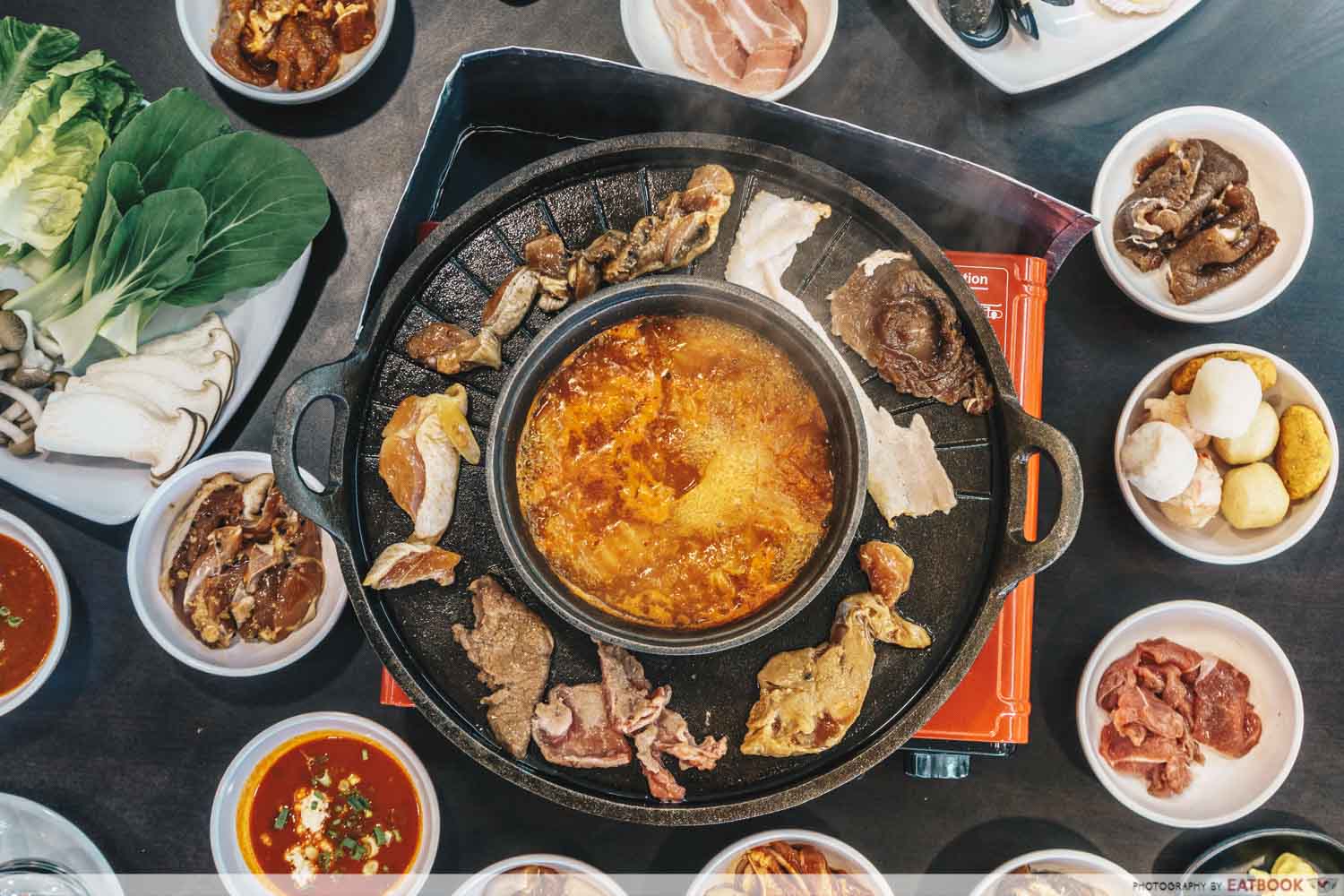 Michin Korean BBQ And Hotpot Review: Flaming Korean BBQ And Hot Pot Buffet  For $ At Sengkang  - Local Singapore Food Guide And Review  Site