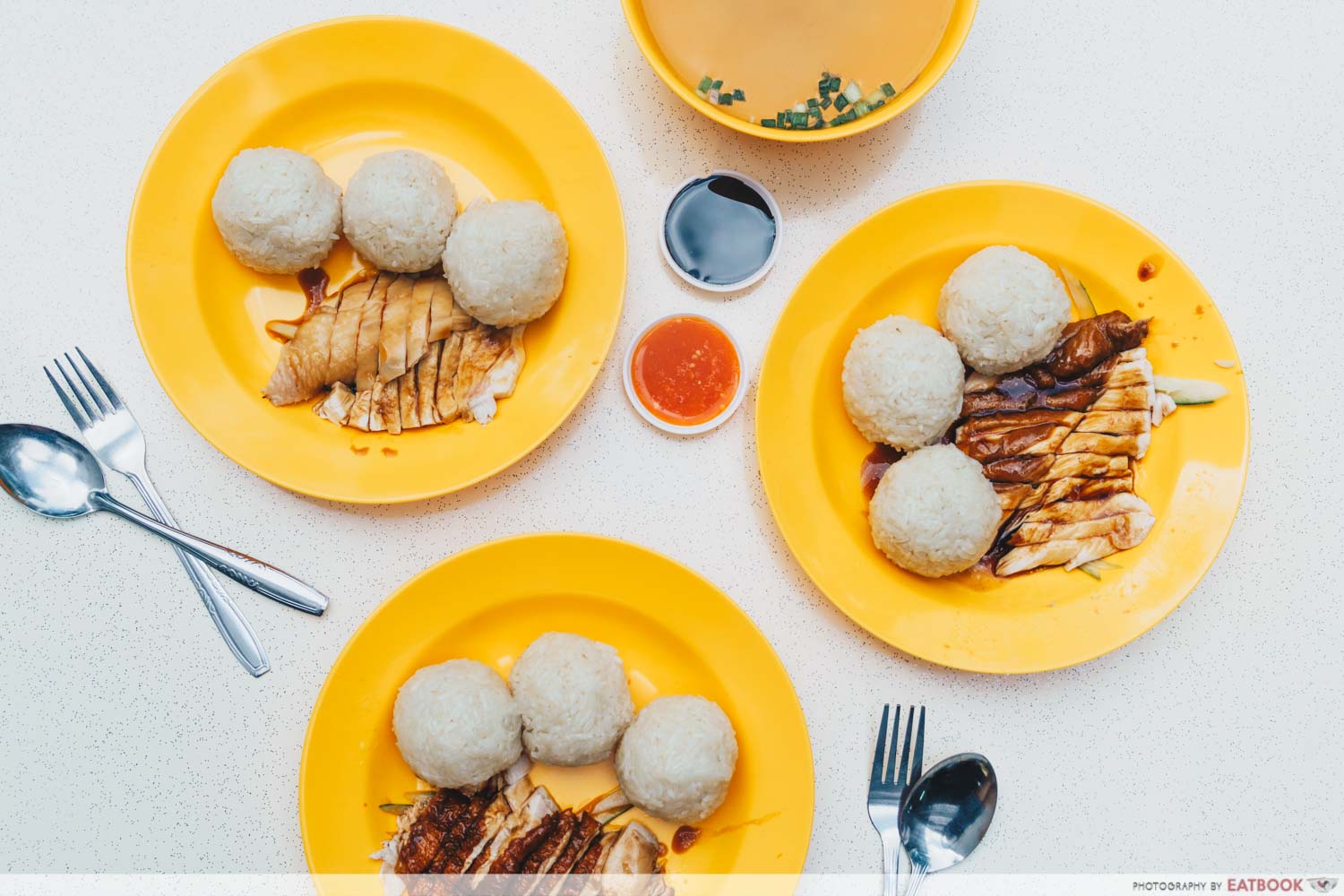 Qi Lin Xuan Chicken Rice - flatlay