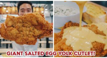 Fusion Western Review: XXL Halal Salted Egg Yolk Chicken Cutlet At Sembawang