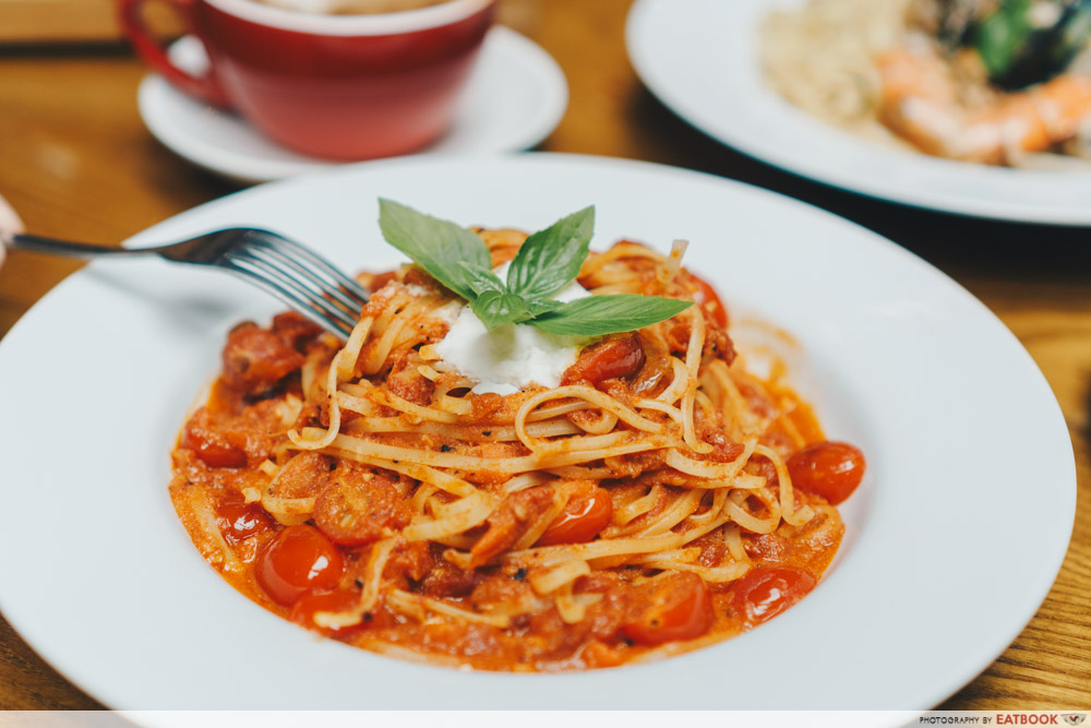 kava tomato ricotta pasta