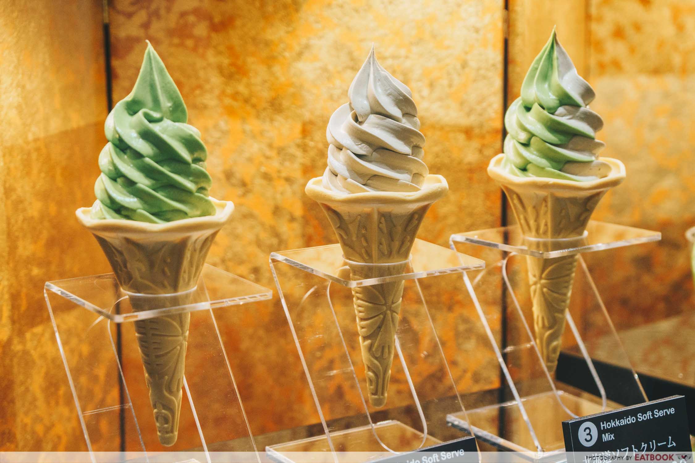 Soft serves on display