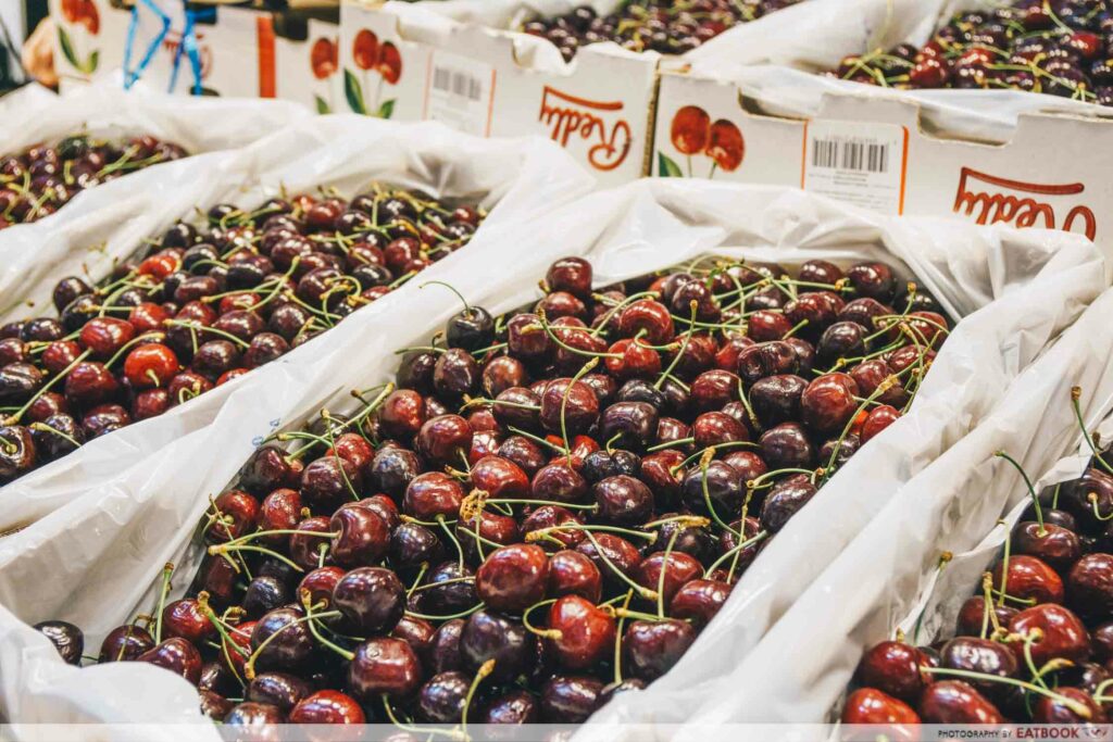 Cartons of cherries