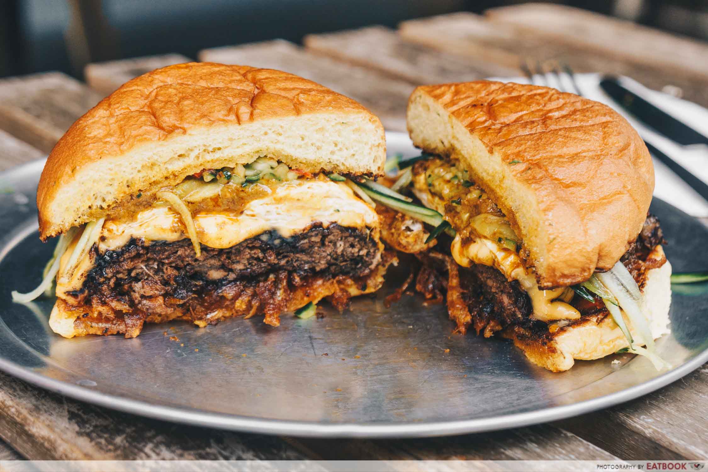 Singapore Food Festival 2019 park bench deli candlenut buah keluak burger