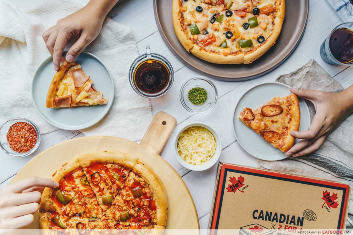 Canadian Pizza - Flatlay