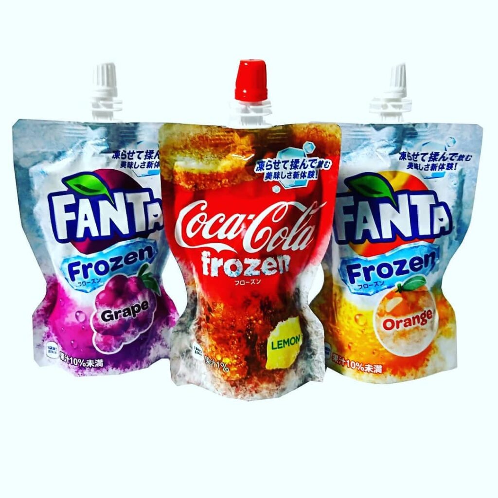 Fanta Grape, Lemon Coke, Fanta Orange - Frozen Slushies 