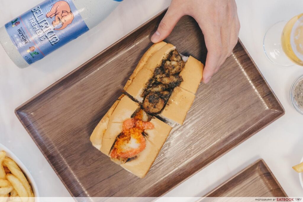 flatlay shot of lobster rolls