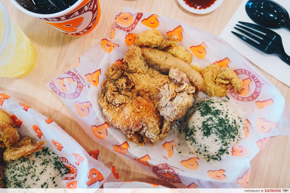 Flatlay of the combo meal