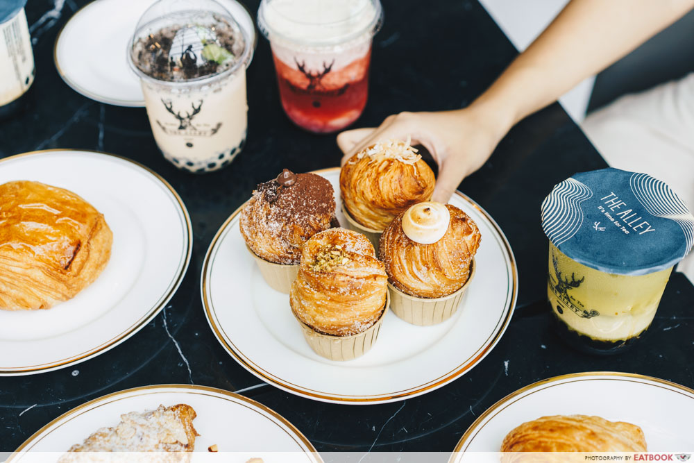 Photo of four cruffins