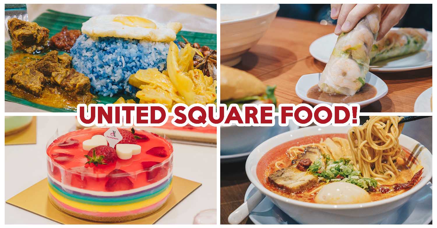 Collage of four food from United Square