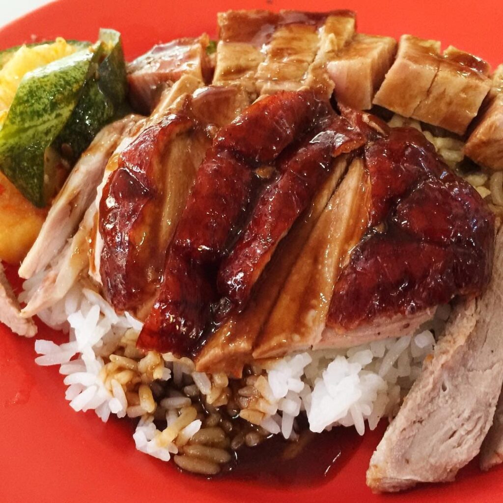 Roasted duck rice