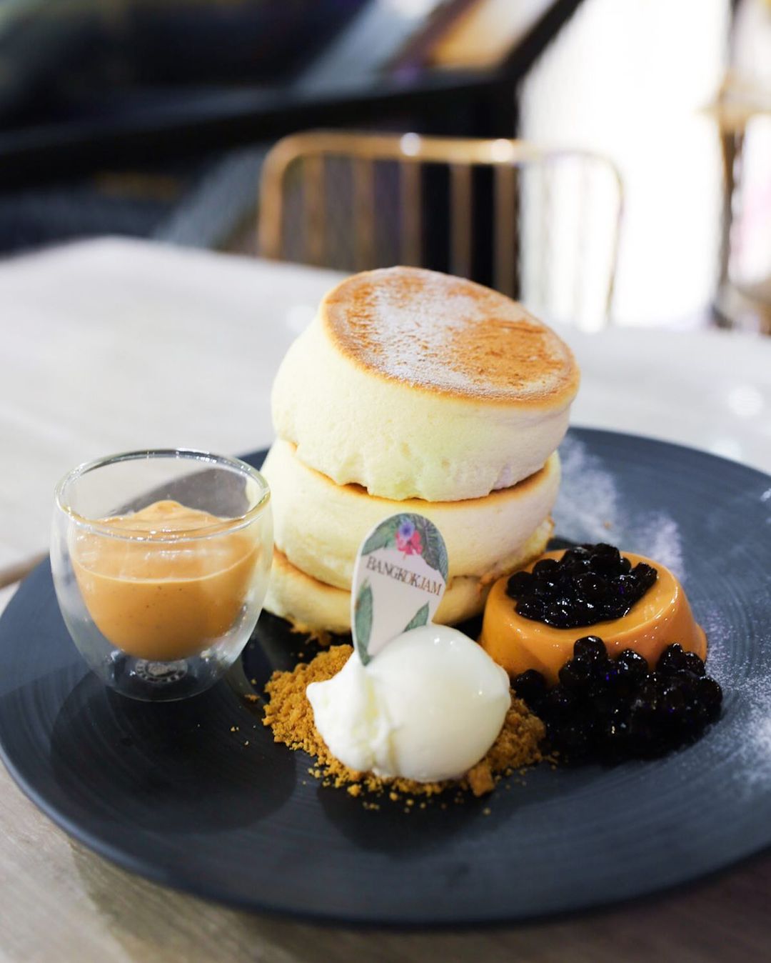 bangkok jam thai milk tea souffle pancakes