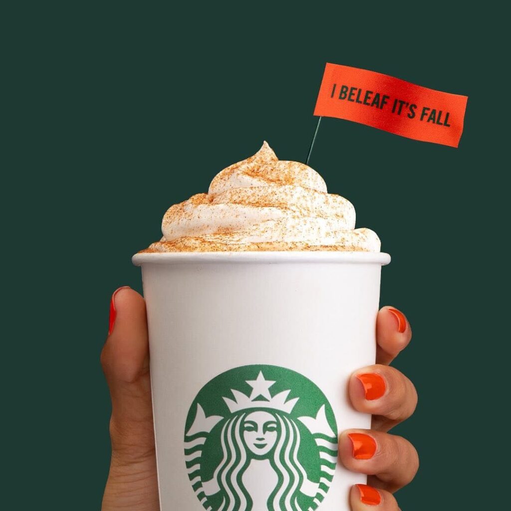 Starbucks Vanilla Fig Latte Pumpkin Spice Latte