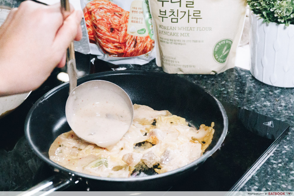 korean street food recipes kimchi pancake mix