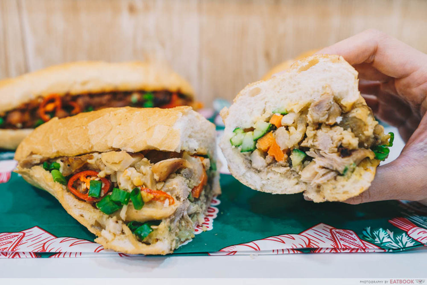 Banh You, Banh Mi - Salted egg chicken filling