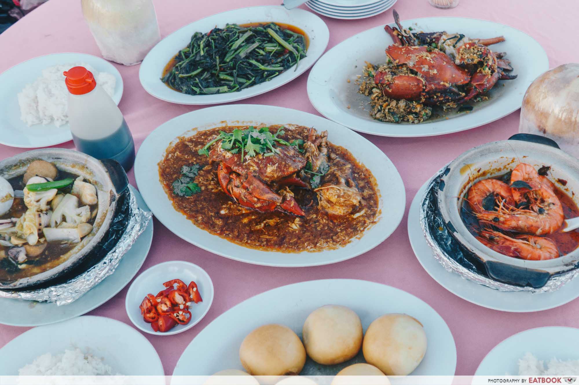 Johor Bahru Hawker Food - Todak Seafood Flatlay