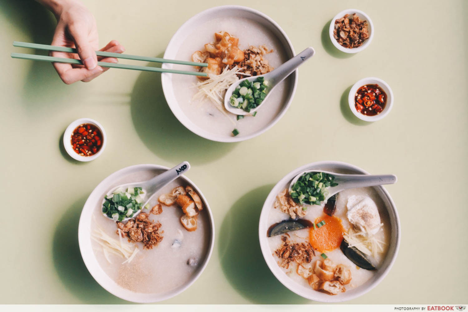 Weng Kiang Kee Porridge - Flatlay