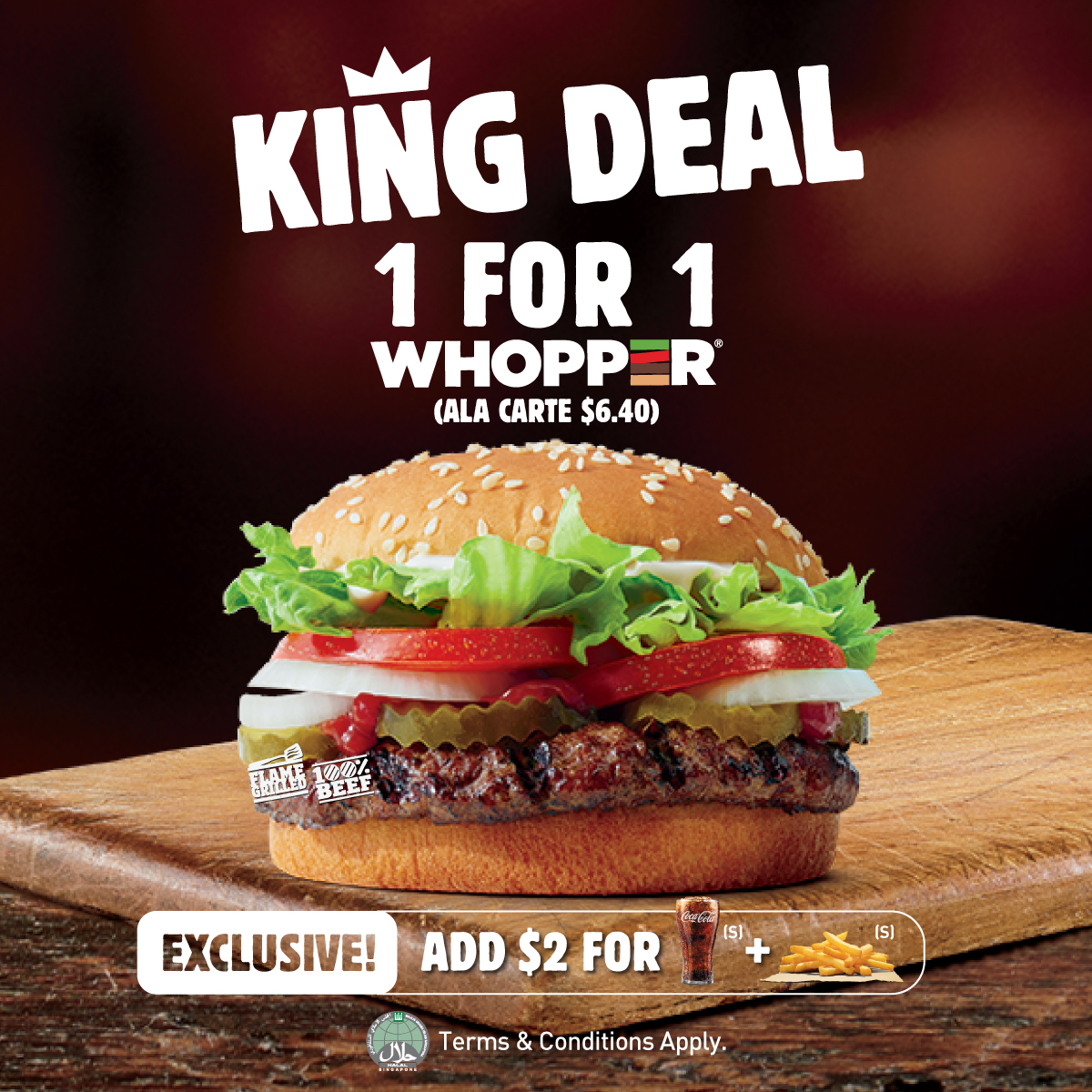 1-for-1 Whoppers - Burger King Poster