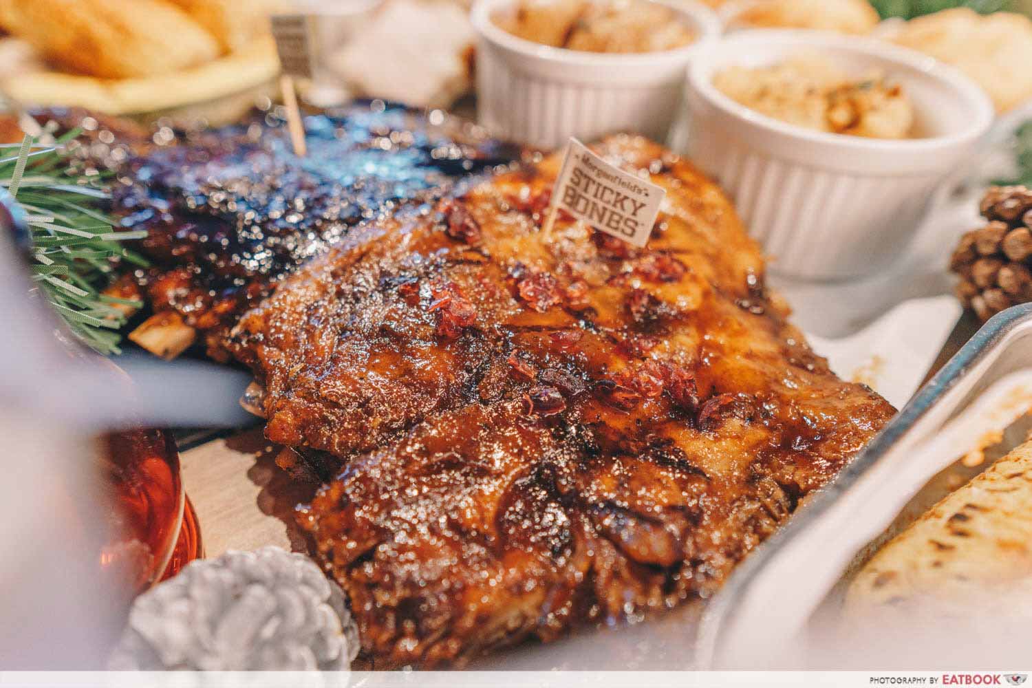 Cranberry Sticky Bones