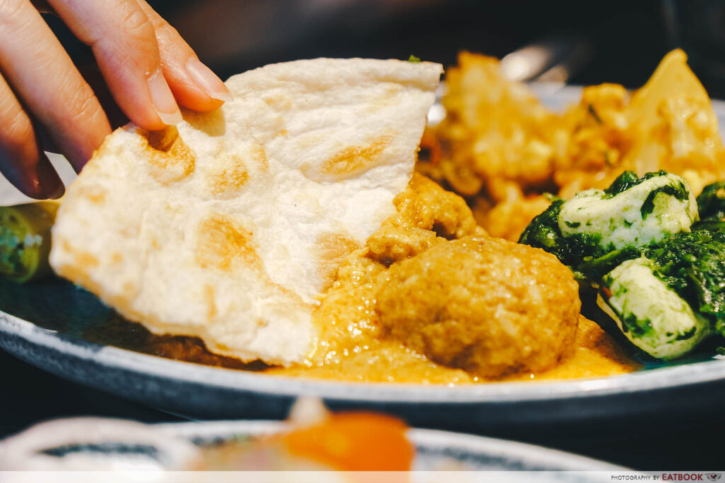 Tiffin Room - naan dipping