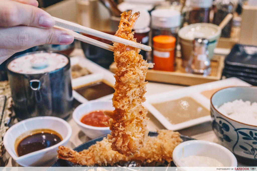 shiokoji Tonkatsu Keisuke ebi fry