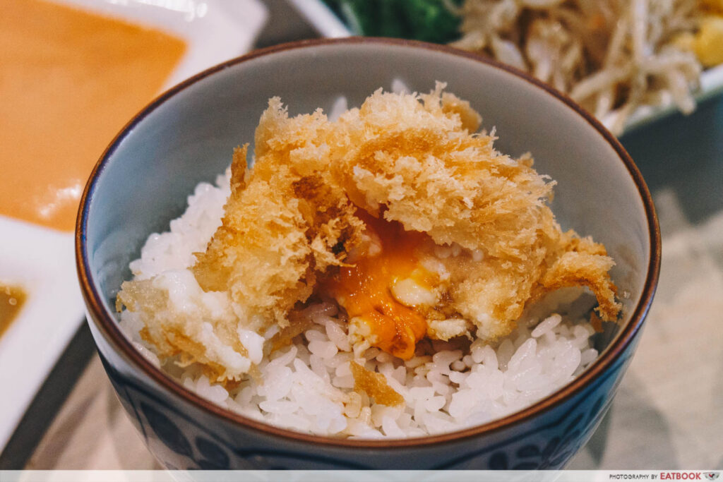 shiokoji Tonkatsu Keisuke egg with soy sauce