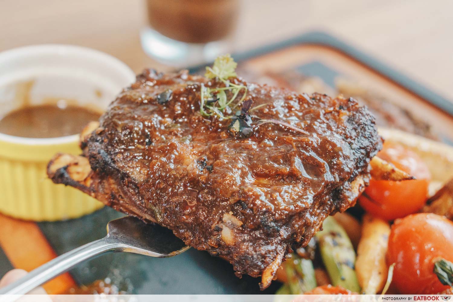 Slab of lamb ribs