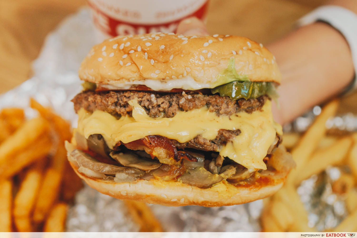Five Guys Review QueueWorthy Juicy Cheeseburgers And Peanut Bacon