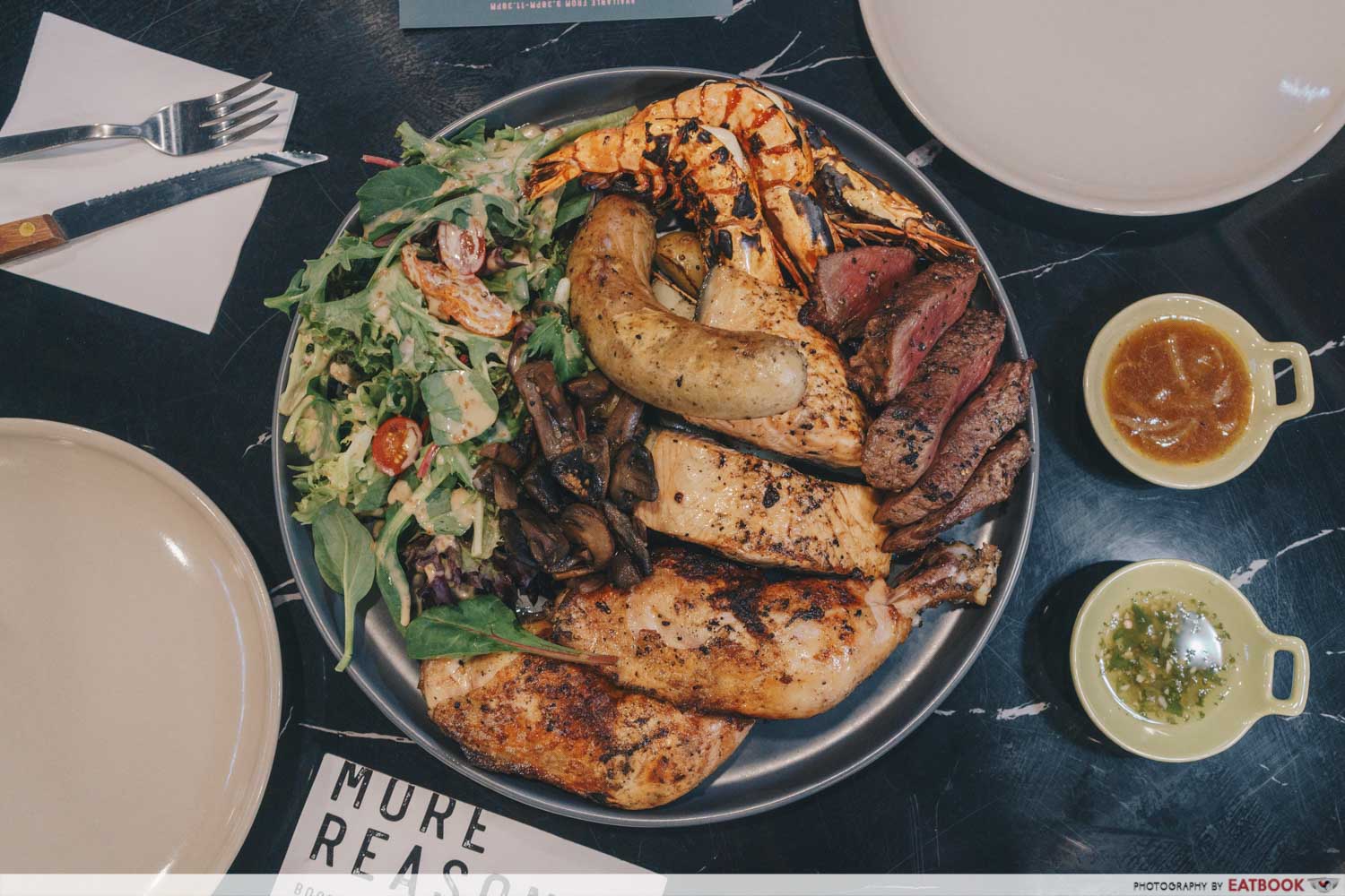 Homeground Grill & Bar Review CharcoalGrilled Steaks And Salmon At