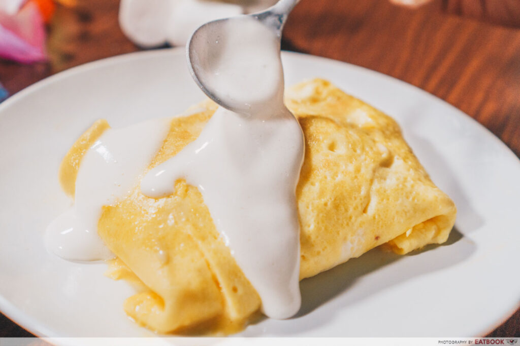 Neopets Omelette Recipe spoon marshmallow sauce