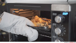 Heat up snacks in oven