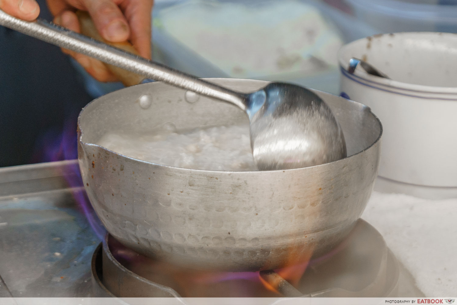 Hosay Mee Pok - Cooking of soup