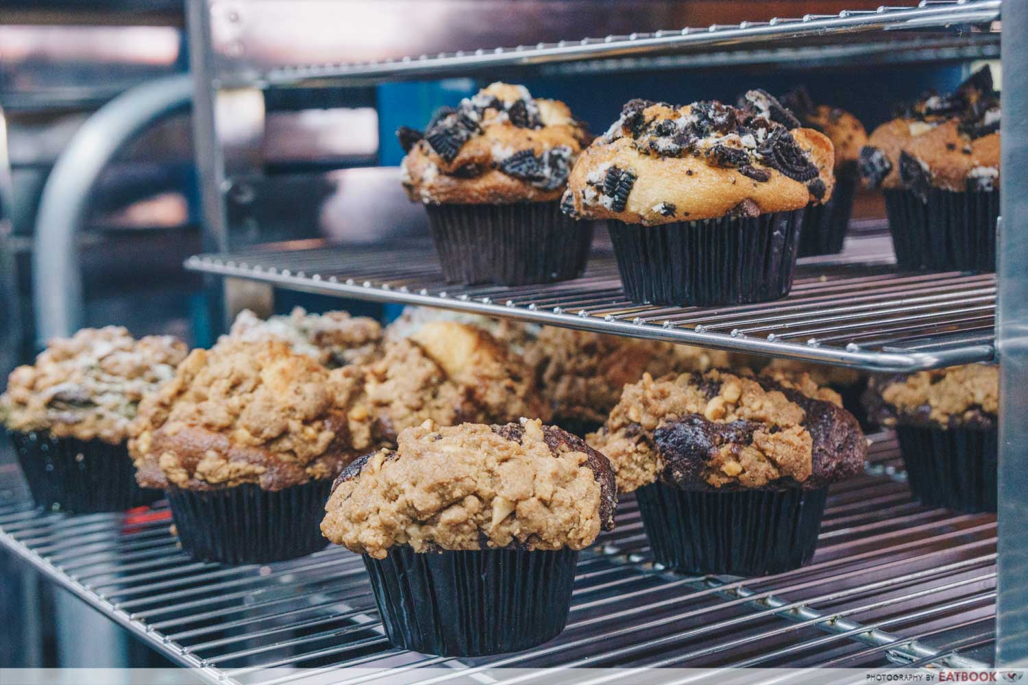 AJ Delights - Baked muffins on trays