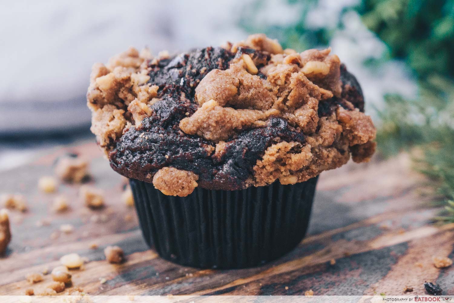 AJ Delights - Walnut Streusel Double Chocolate muffin